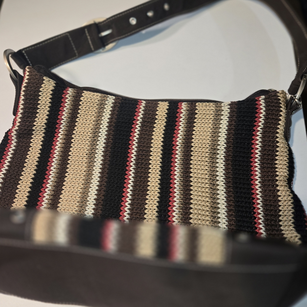 Sak Striped Knit Shoulder Bag